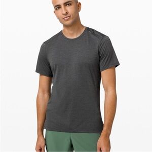 Lululemon Fast & Free Graphite Grey Short Sleeve Active T-shirt Size Large